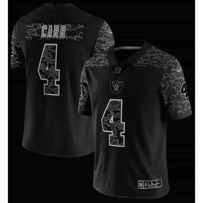 Classical style Nike NFL Las Vegas Raiders Reflective Carr #4 Jersey Sort -  from Under Armour Shop